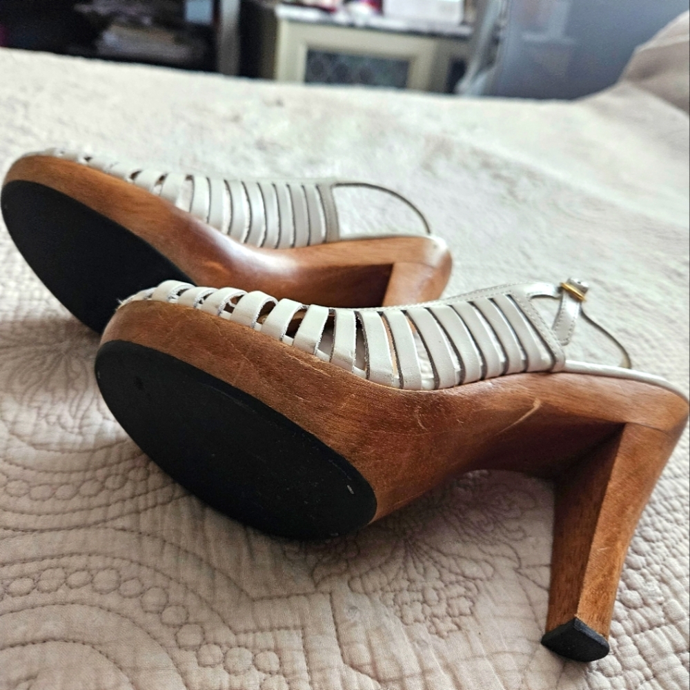 Michael Kors 3in white heel.